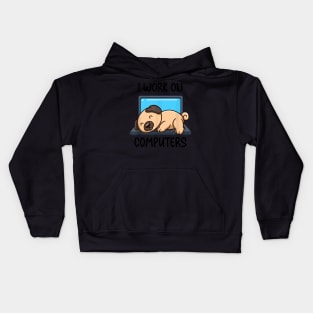 I work on Computers Kids Hoodie